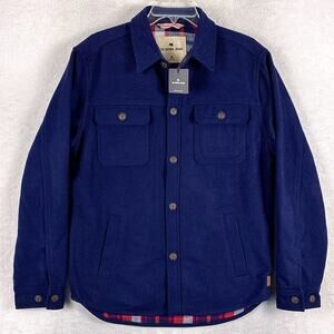 The Normal Brand Jacket Mens M Navy Brightside Workwear Wool Blend Flannel Lined